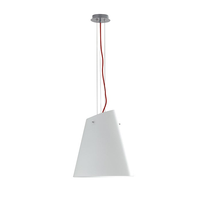 Lampadario a sospensione ERMES con cavo in tessuto rosso o in PVC nero (3XE27) - FT-FeelThe