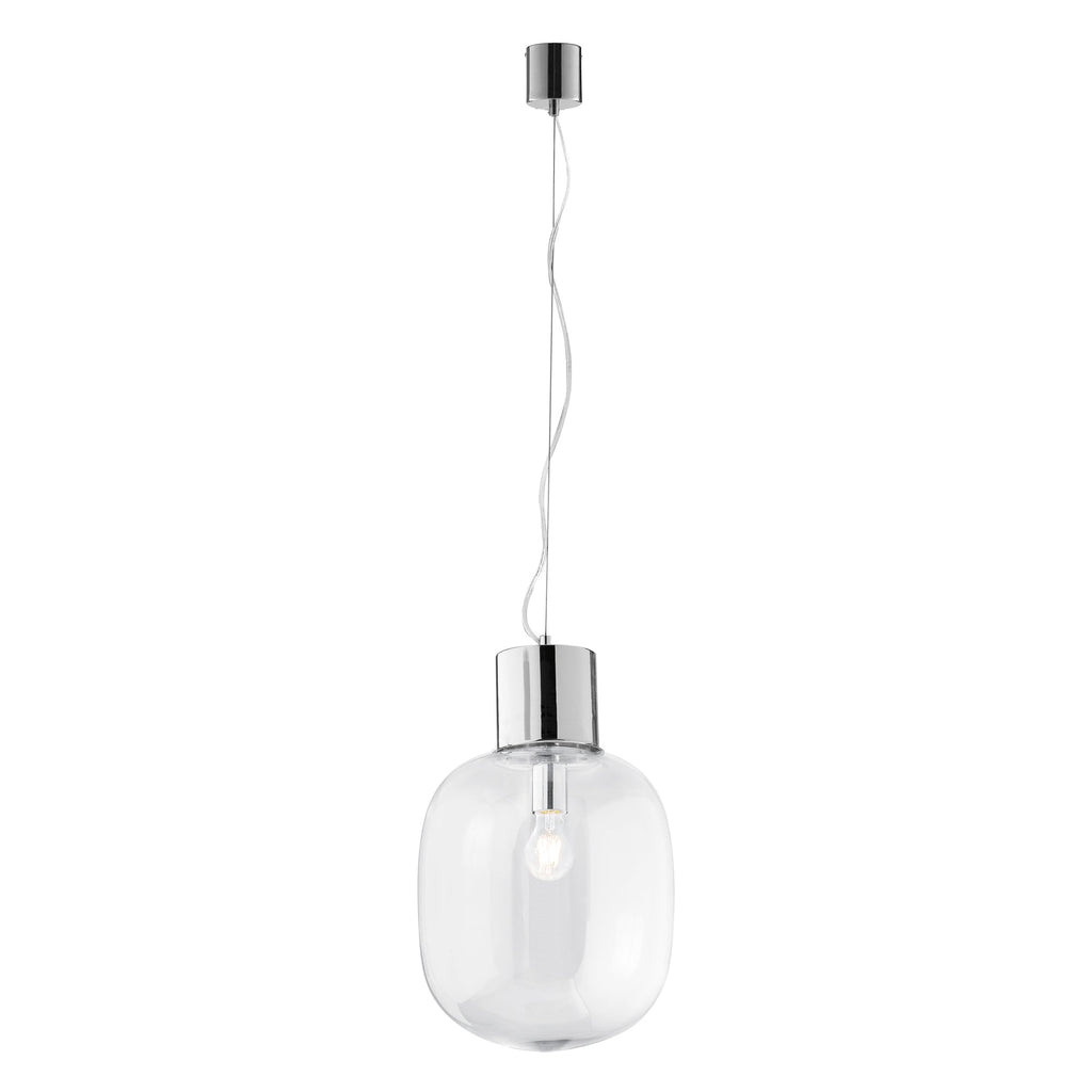 Lampadario a sospensione FELLINI in metallo cromo o oro, 30 cm. - FT-FeelThe