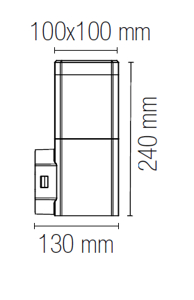 Applique FOCUS a led in Policarbonato GU10 - FT-FeelThe