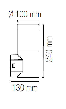 Applique FOCUS a led in Policarbonato GU10 - FT-FeelThe