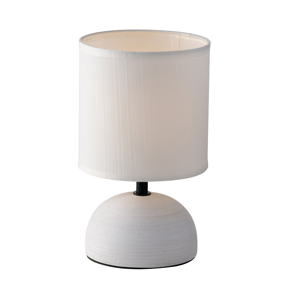 Lumetto FURORE in ceramica e paralume in tessuto - FT-FeelThe