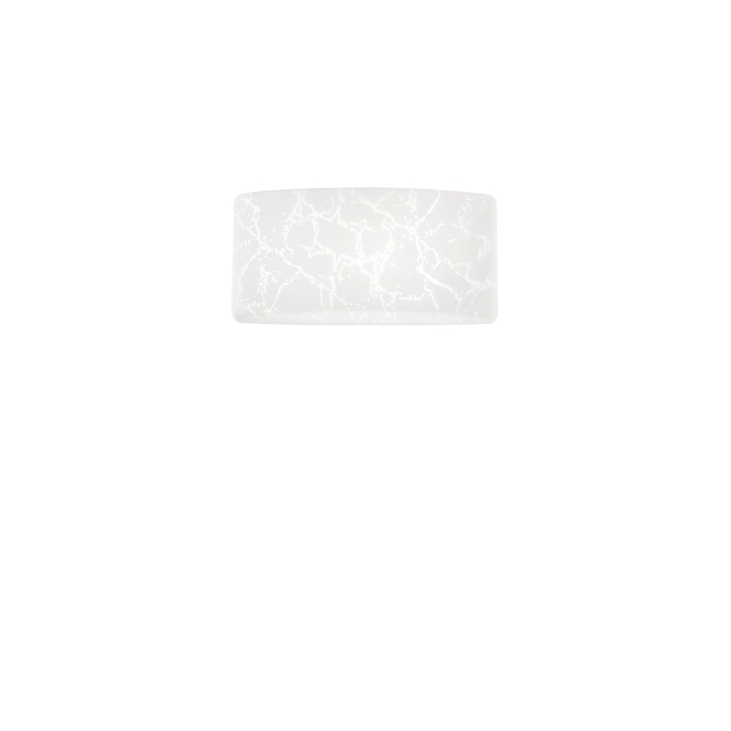 Applique Growler in vetro bianco satinato