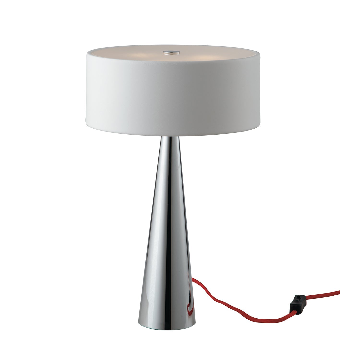 Lampada da tavolo argento HEMINGUAY in metallo con paralume in alluminio - FT-FeelThe