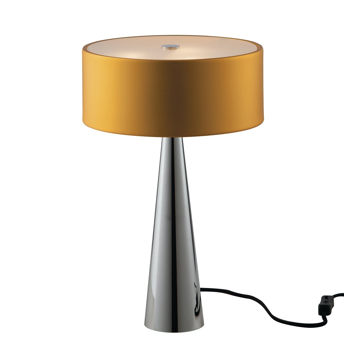 Lampada da tavolo argento HEMINGUAY in metallo con paralume in alluminio - FT-FeelThe