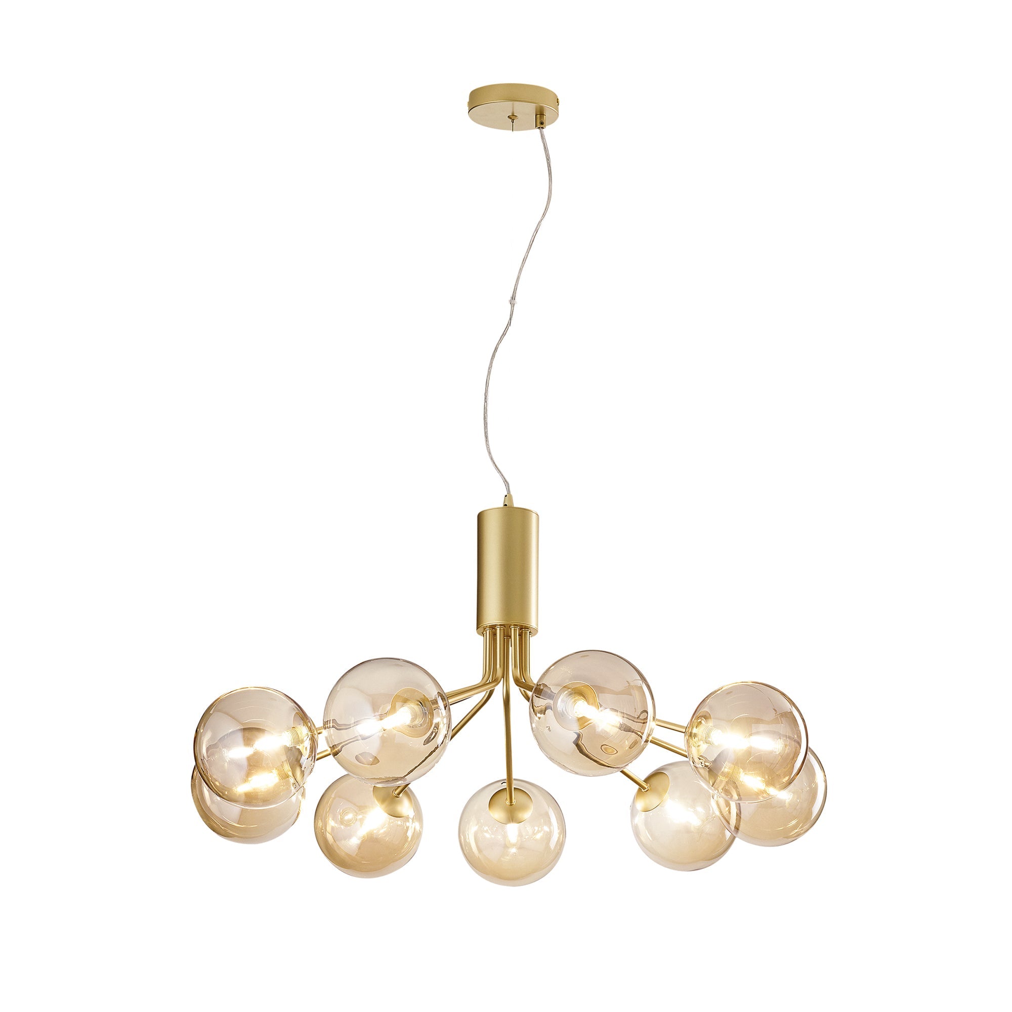 Lampadario a sospensione HONEY con nove diffusori in vetro soffiato - FT-FeelThe