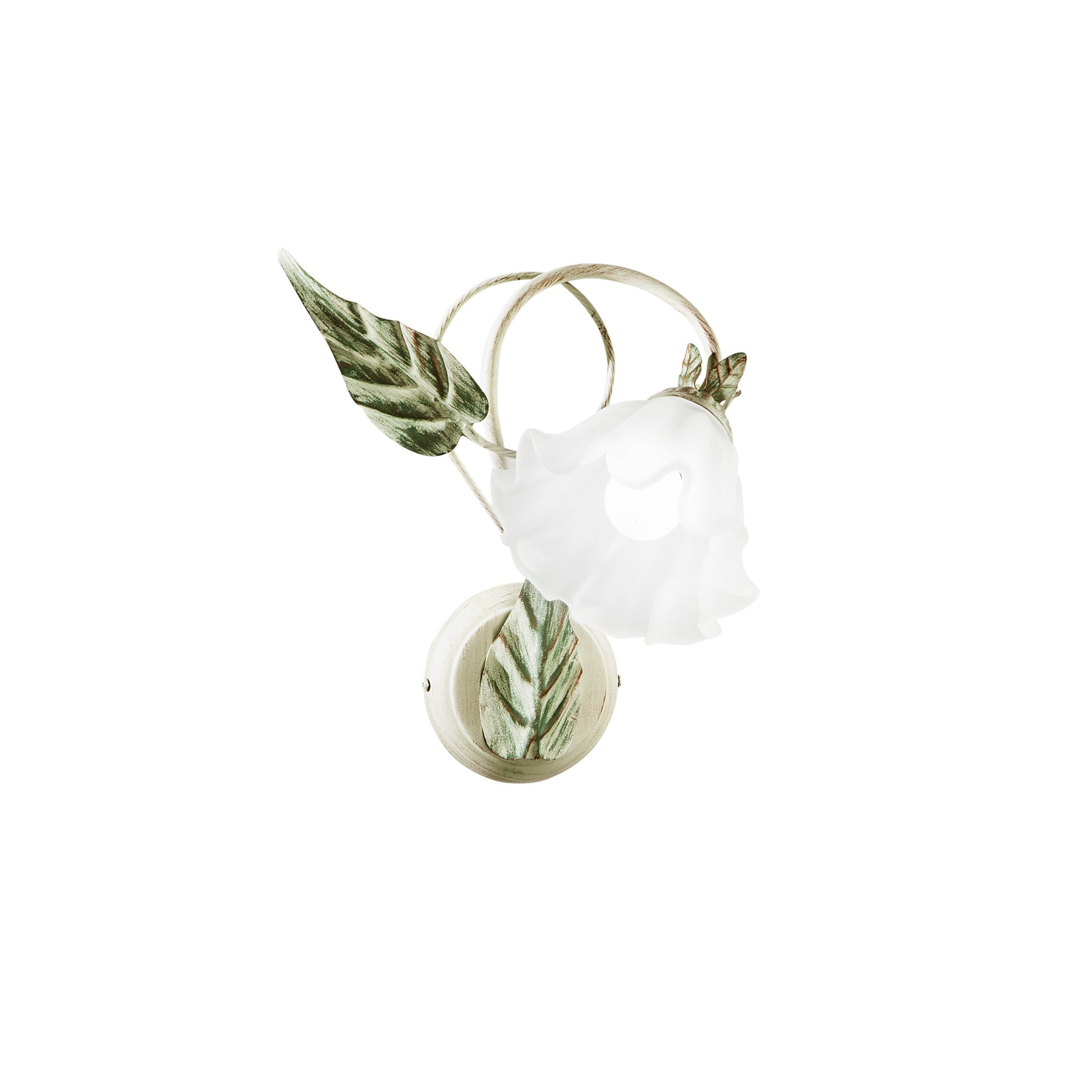 Applique ISOTTA in metallo avorio e diffusore in vetro bianco - FT-FeelThe