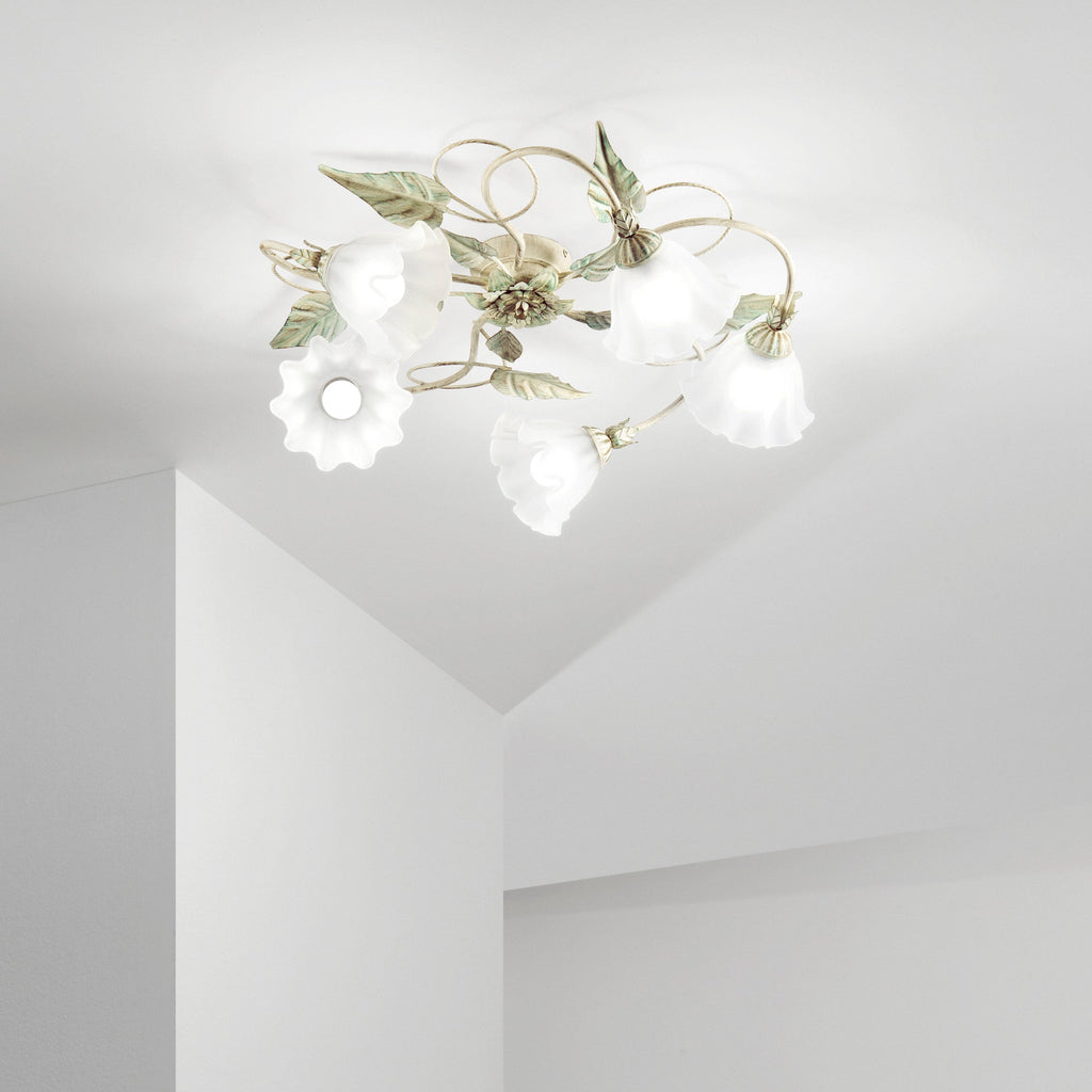 Plafoniera ISOTTA in metallo con diffusori in vetro - FT-FeelThe