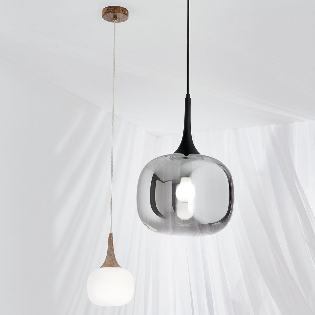 Sospensione JAIPUR in metallo con diffusore in vetro - FT-FeelThe