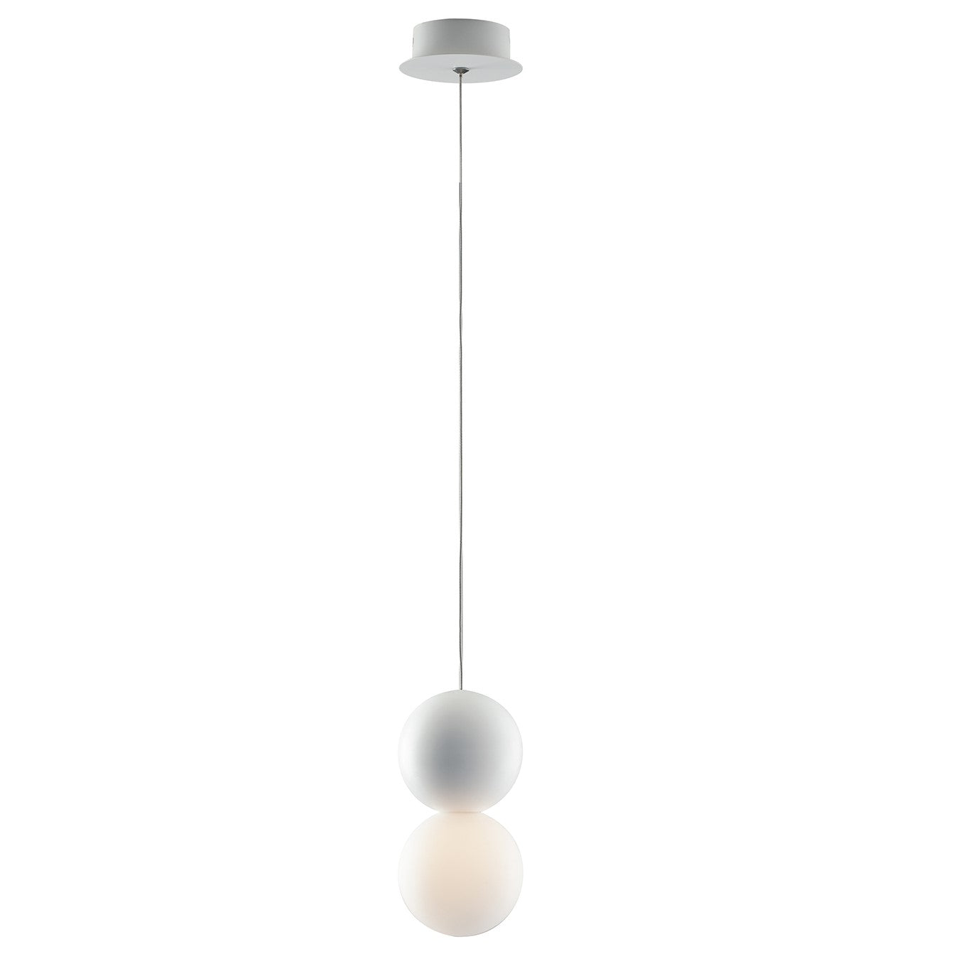 Lampadario a sospensione Kiss in gesso con diffusore in vetro opale (1XG9) - FT-FeelThe