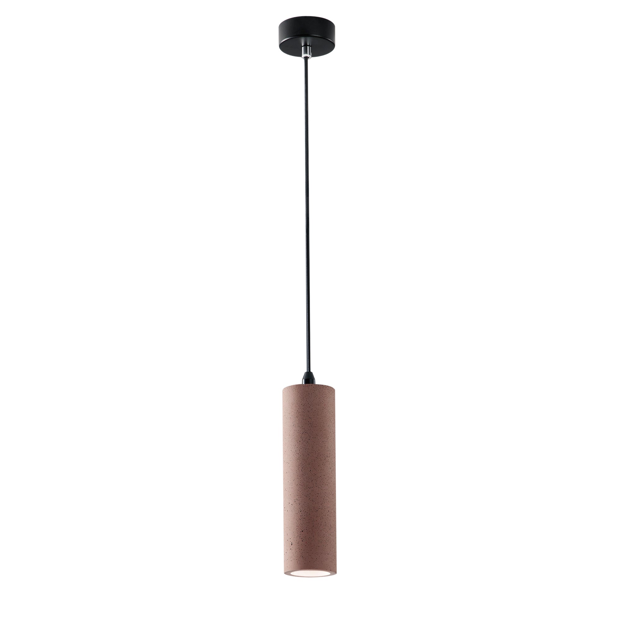 Lampadario a sospensione Kruk con struttura tubolare in cemento naturale (1XGU10) - FT-FeelThe