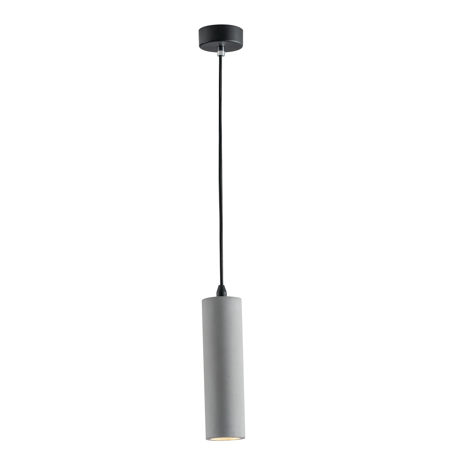 Lampadario a sospensione Kruk con struttura tubolare in cemento naturale (1XGU10) - FT-FeelThe