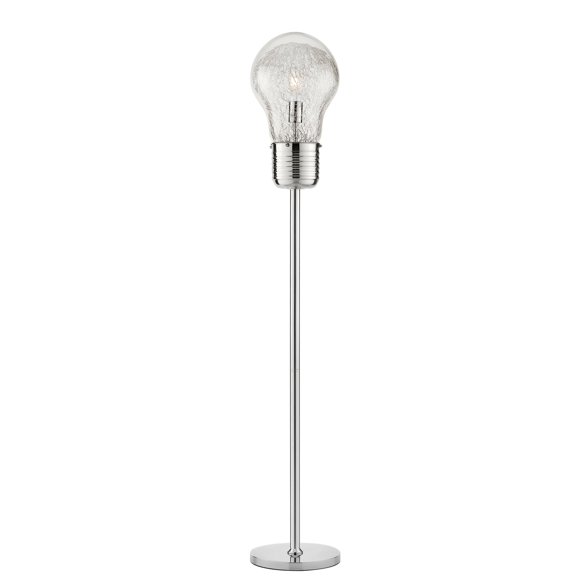 Piantana collezione LAMPADINA in vetro e decoro interno con fili in alluminio - FT-FeelThe