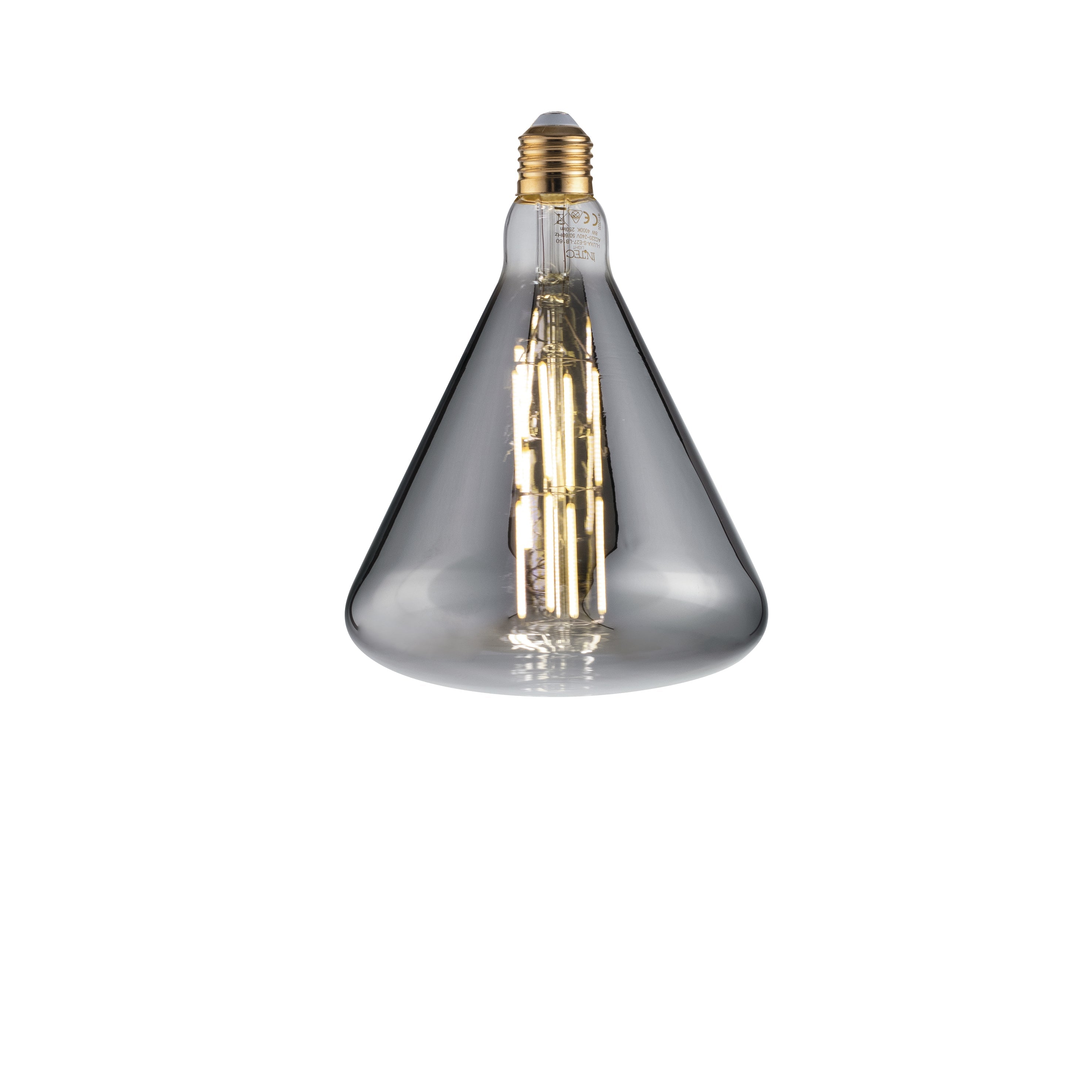 Lampadina smoke decorativa LED LUXA 8W attacco E27, luce naturale 21,5x16 cm. - FT-FeelThe
