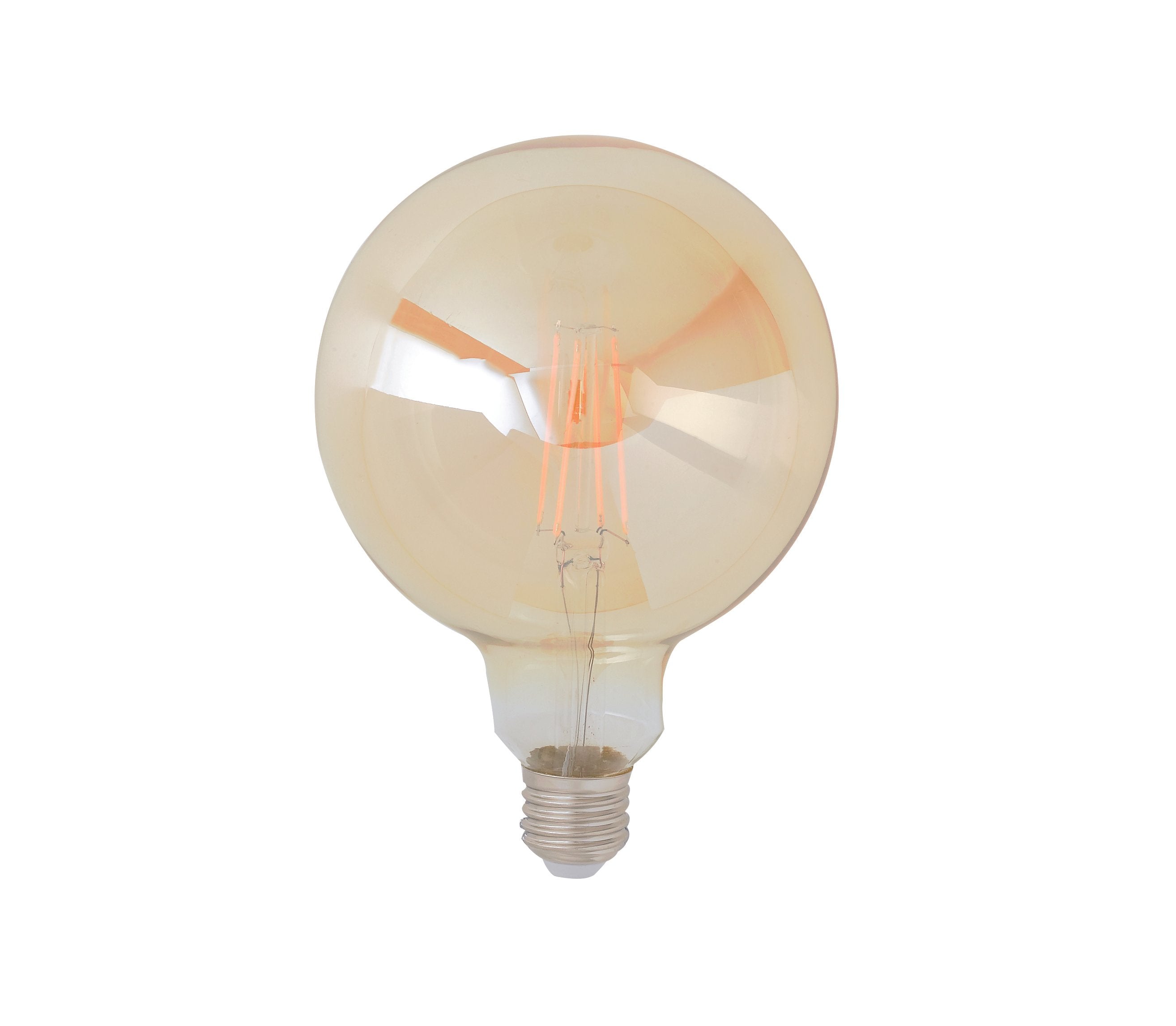 Lampadina LED globo in vetro ambrato 8W con attacco E27, luce calda 2500K - FT-FeelThe