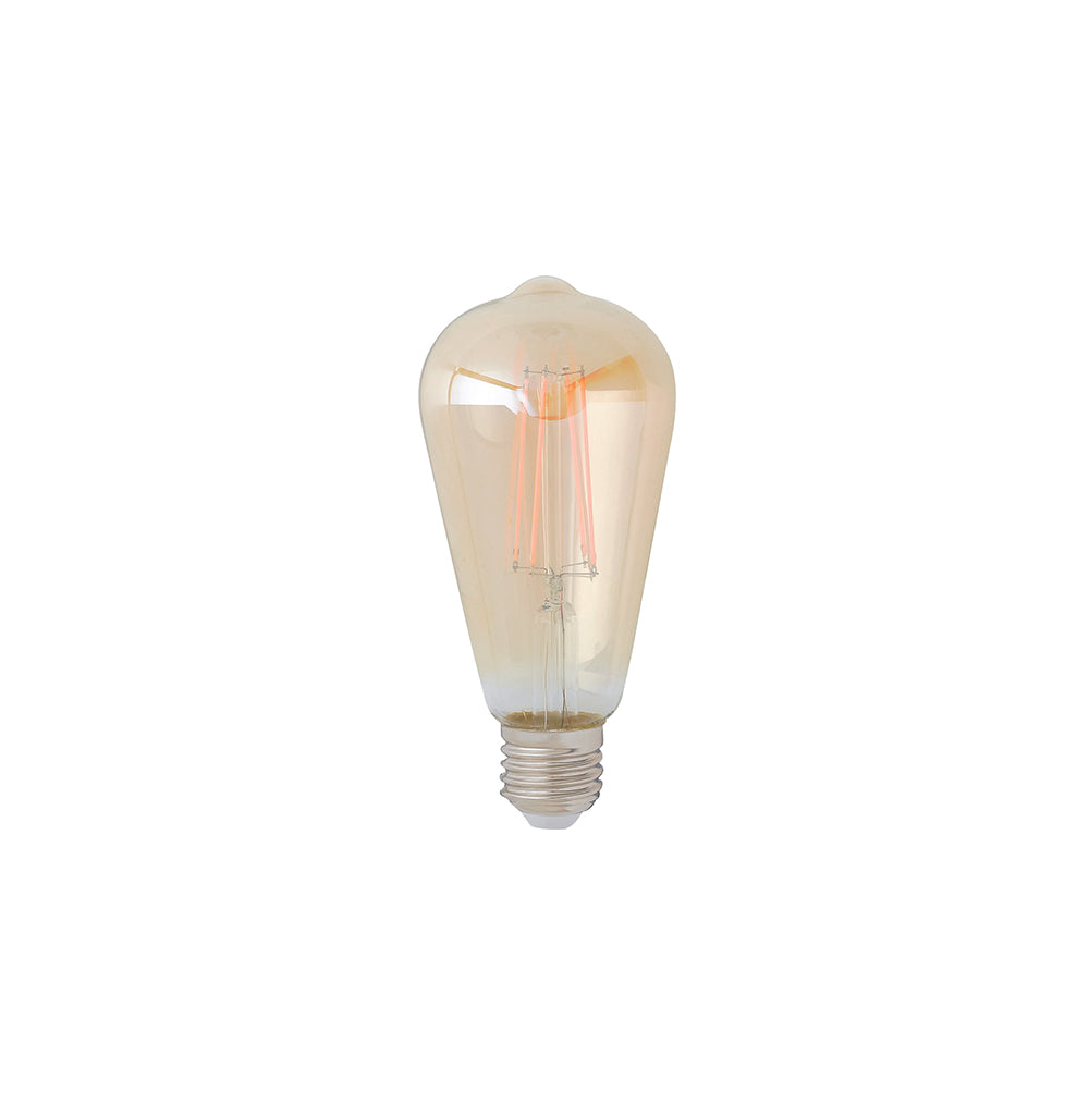 Lampadina decorativa LED LUXA 7W ambra attacco E27, luce calda 14x6 cm. - FT-FeelThe