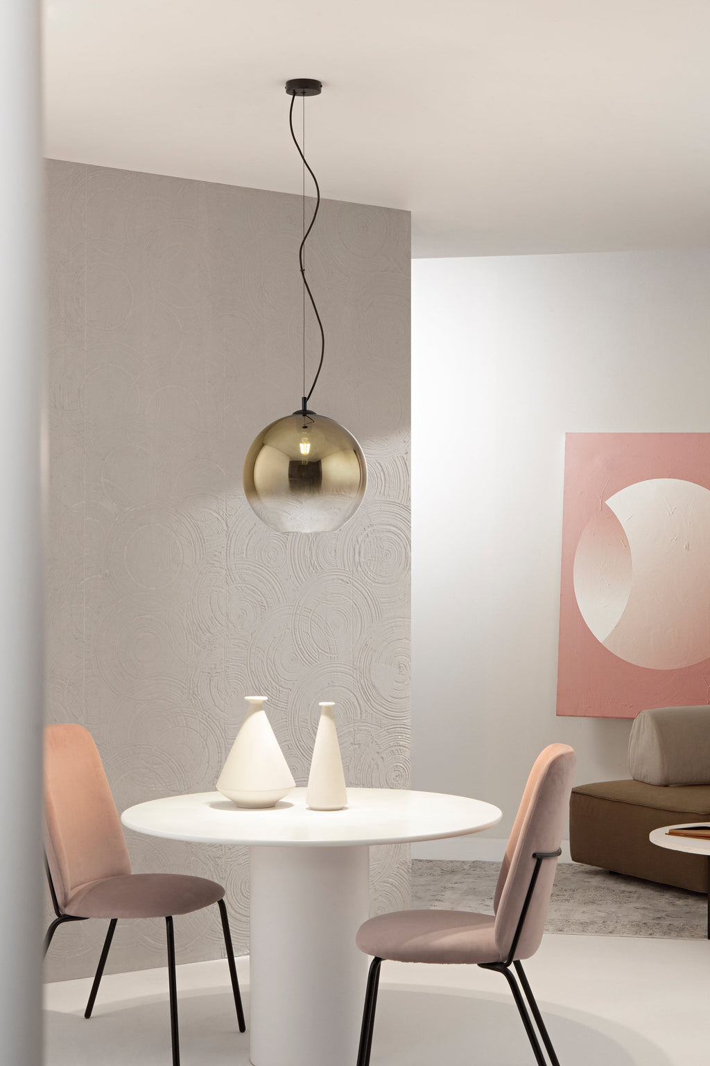 Sospensione MARTE in vetro con decoro sfumato | FT Feel The