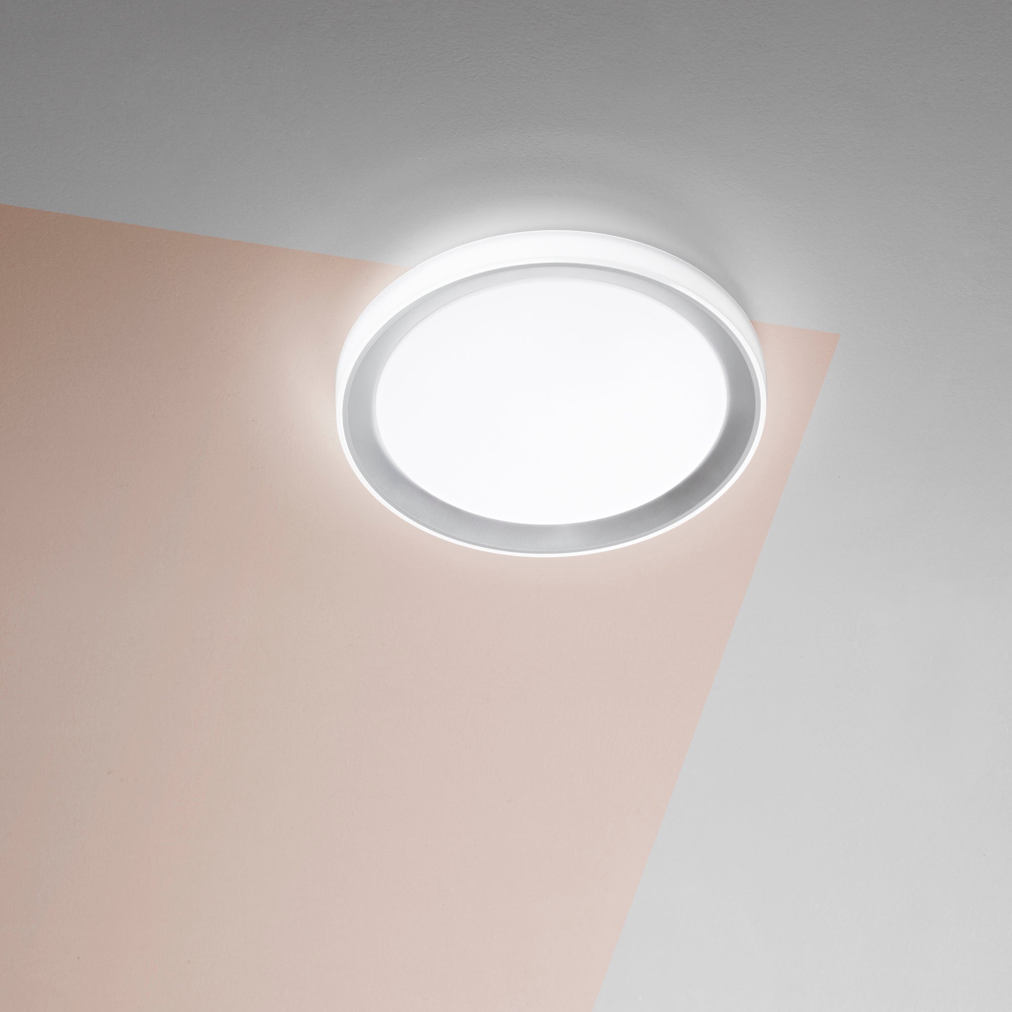 Plafoniera LED NEON bianca 24W con interruttore CCT 40 cm. - FT-FeelThe