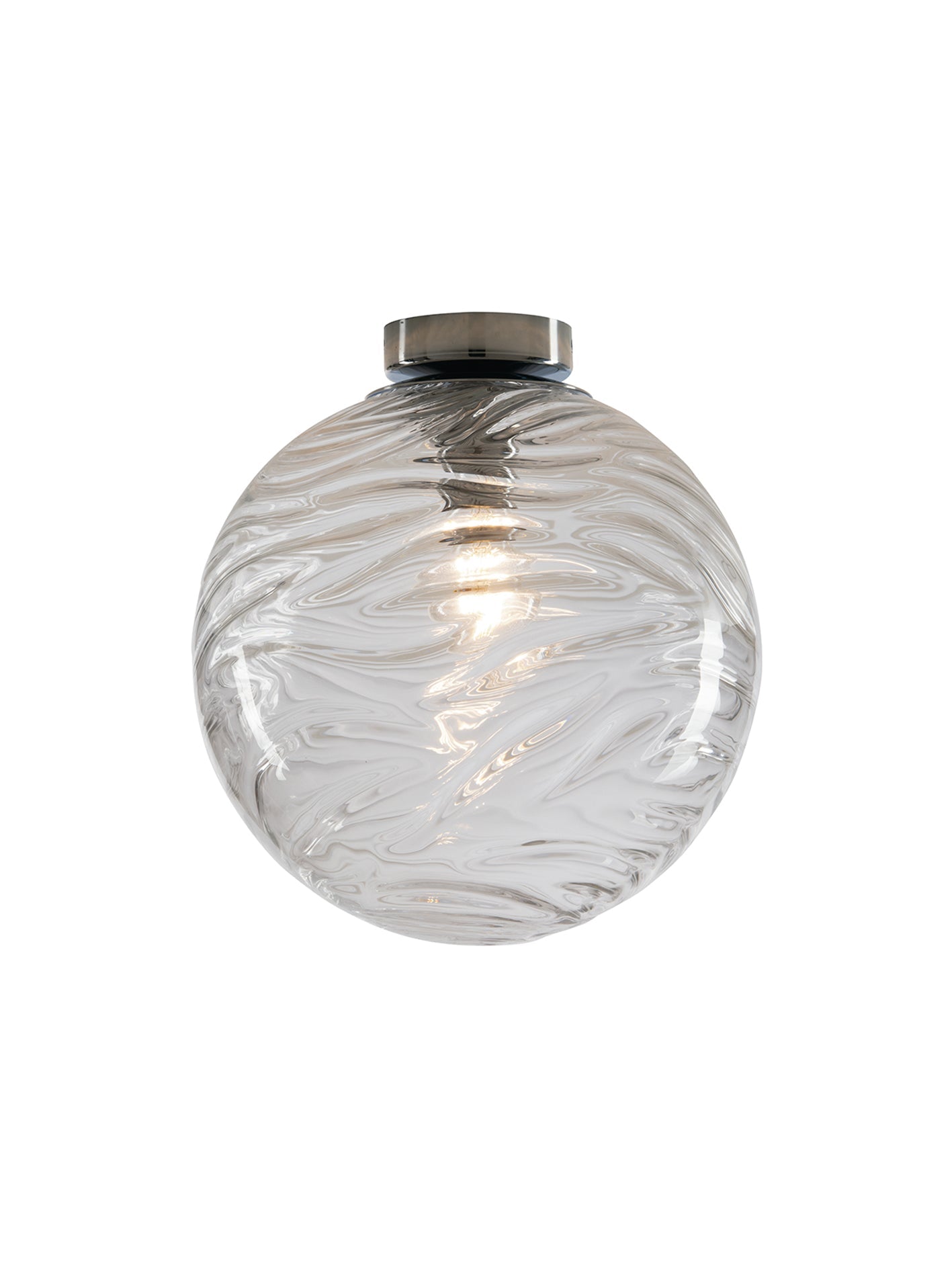 Plafoniera NEREIDE sferica in vetro ad onde concentriche - FT-FeelThe