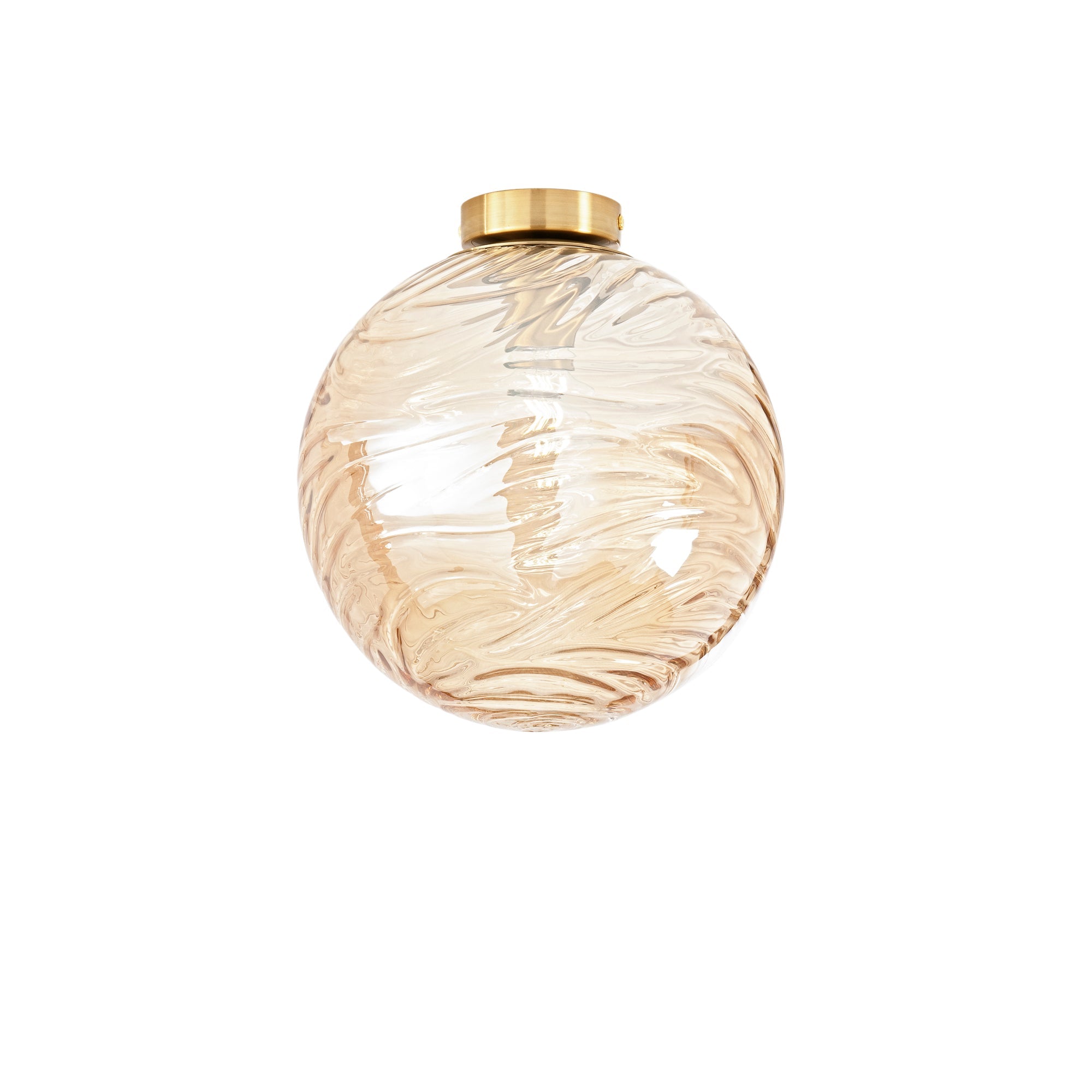 Plafoniera NEREIDE sferica in vetro ad onde concentriche - FT-FeelThe