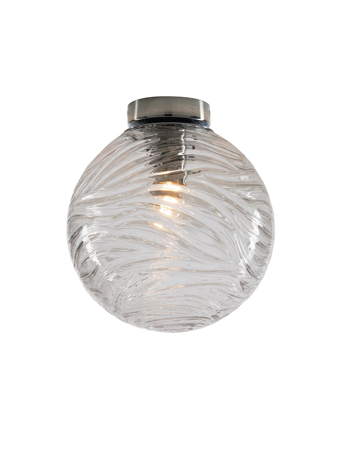 Plafoniera NEREIDE sferica in vetro ad onde concentriche - FT-FeelThe