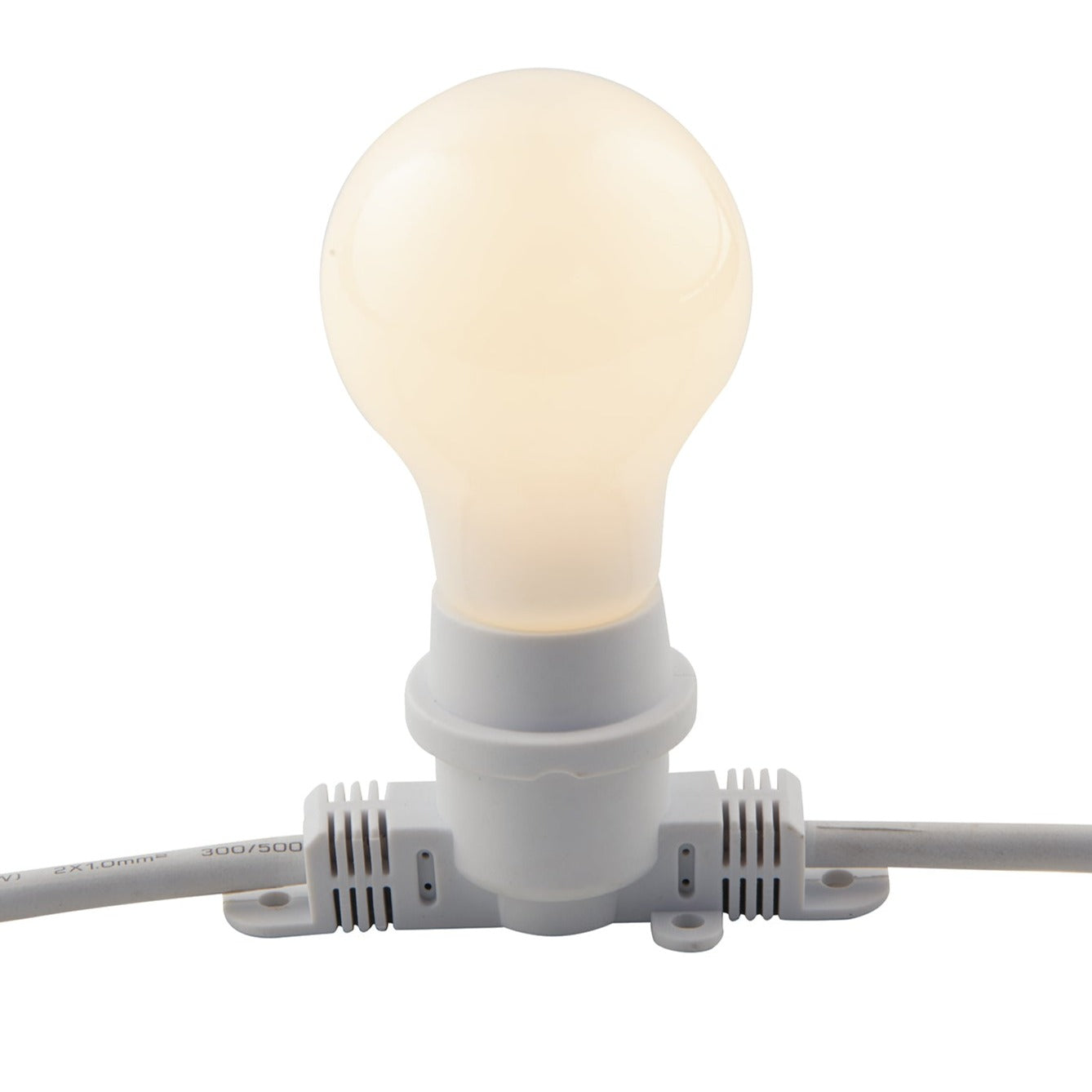 Stringa elettrificata Picnic con attacco E27 per esterni, con cavo in gomma inclusiva di spina schuko e connettore modulabile - FT-FeelThe