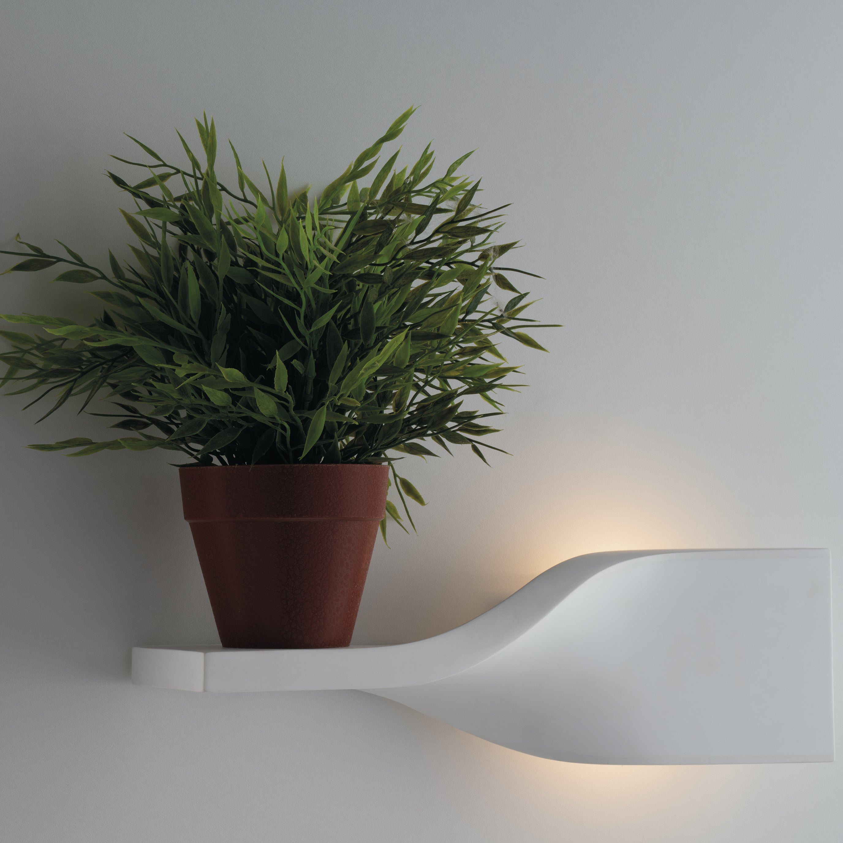 Applique PIROETTE verniciabile con mensola e luce biemissione - FT-FeelThe