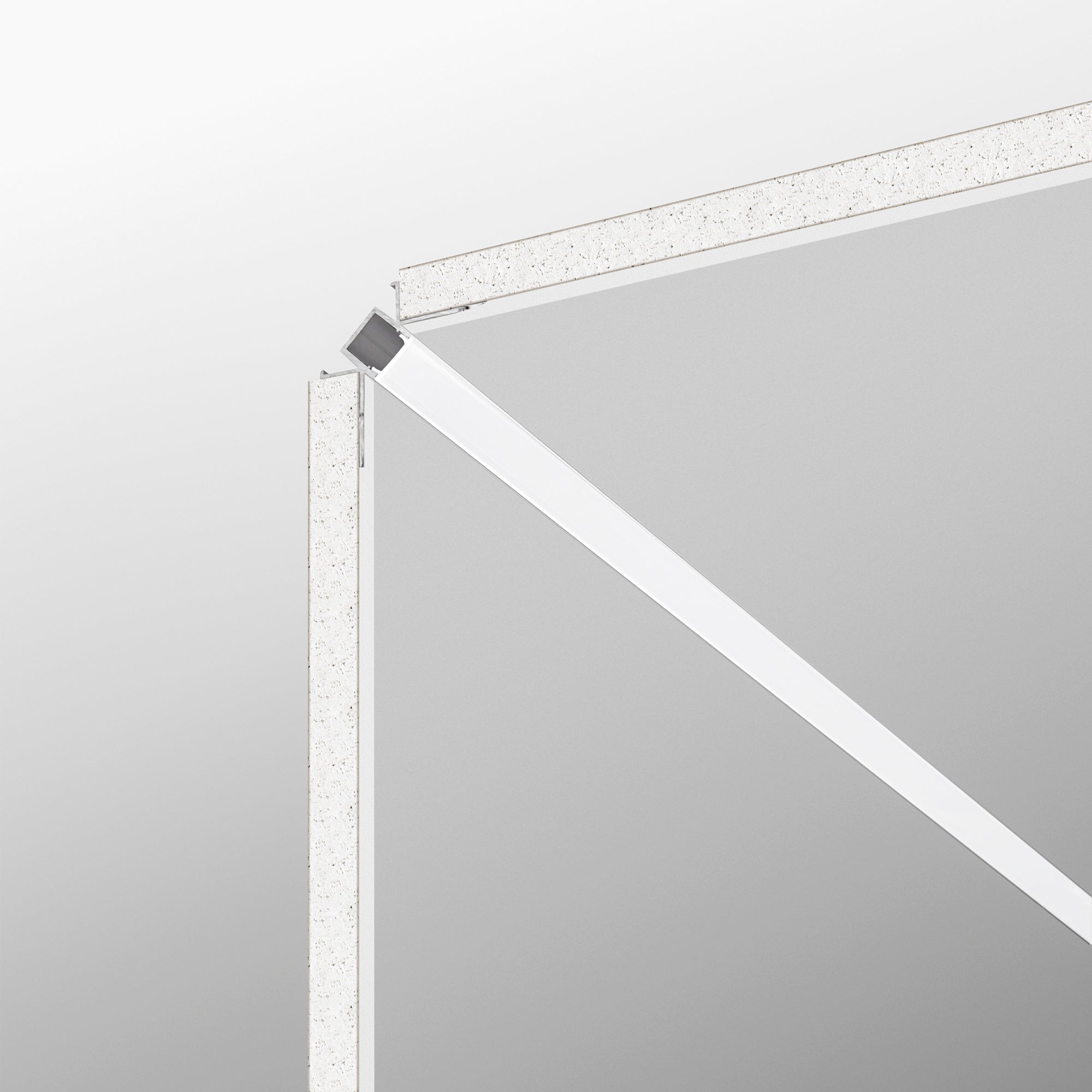 Profilo ANGLE in alluminio per installazione angolare ad incasso 2 metri - FT-FeelThe