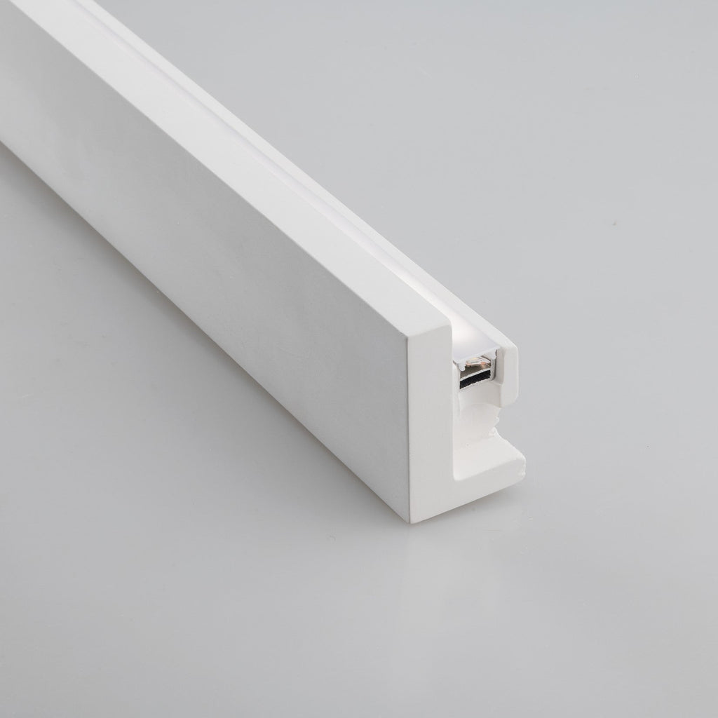 Profilo MONO bianco in gesso per led singola emissione 1 metro - FT-FeelThe
