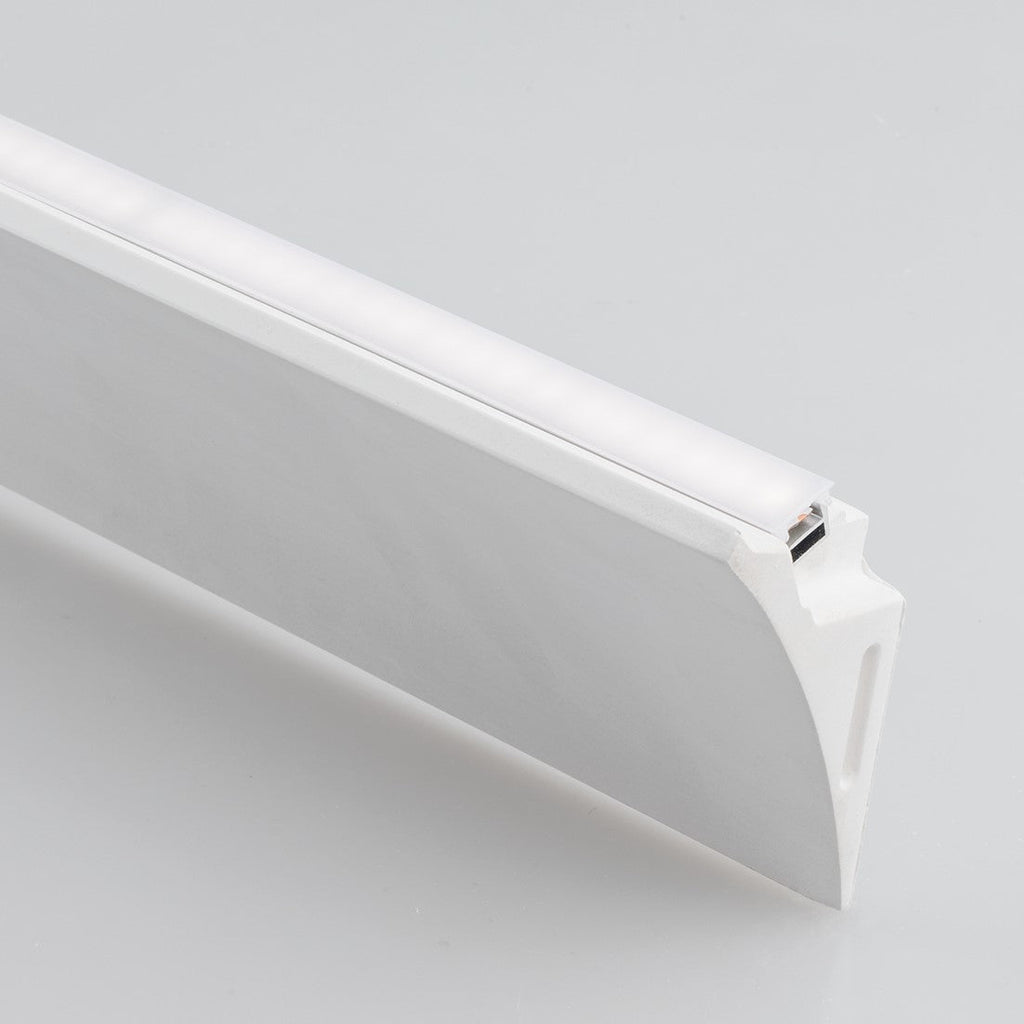 Profilo VELA bianco in gesso per LED con singola emissione veletta 1 metro - FT-FeelThe