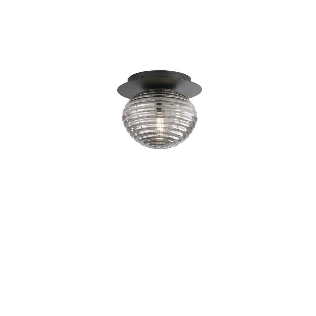 Plafoniera RIPPLE in metallo con diffusore in vetro - FT-FeelThe