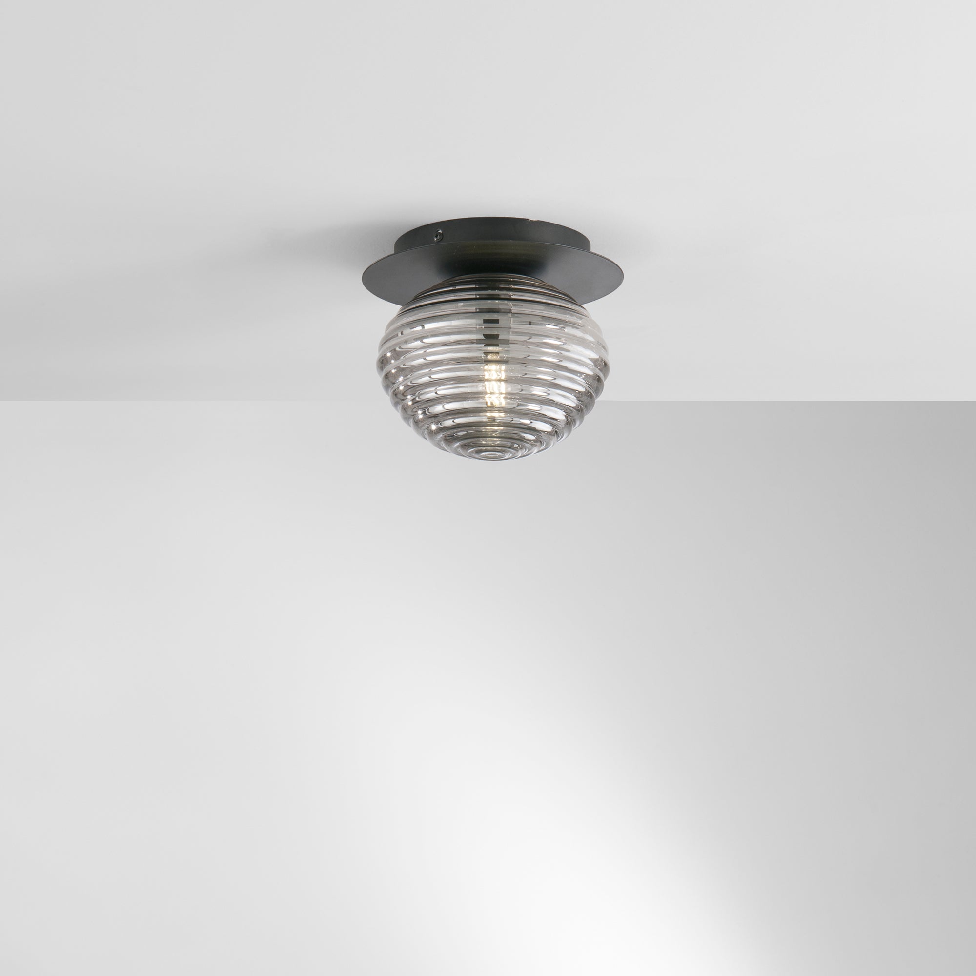 Plafoniera RIPPLE in metallo con diffusore in vetro - FT-FeelThe