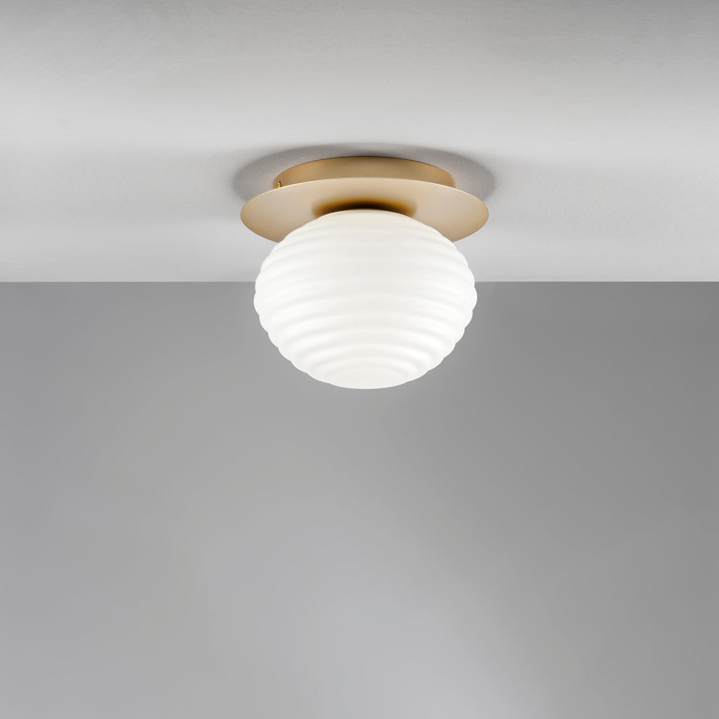 Plafoniera RIPPLE in metallo con diffusore in vetro - FT-FeelThe