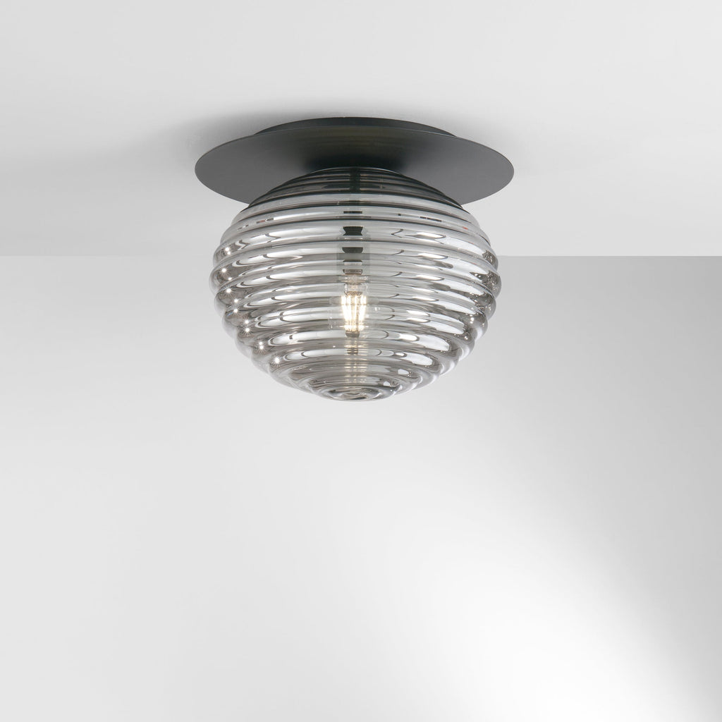 Plafoniera RIPPLE in metallo con diffusore in vetro - FT-FeelThe