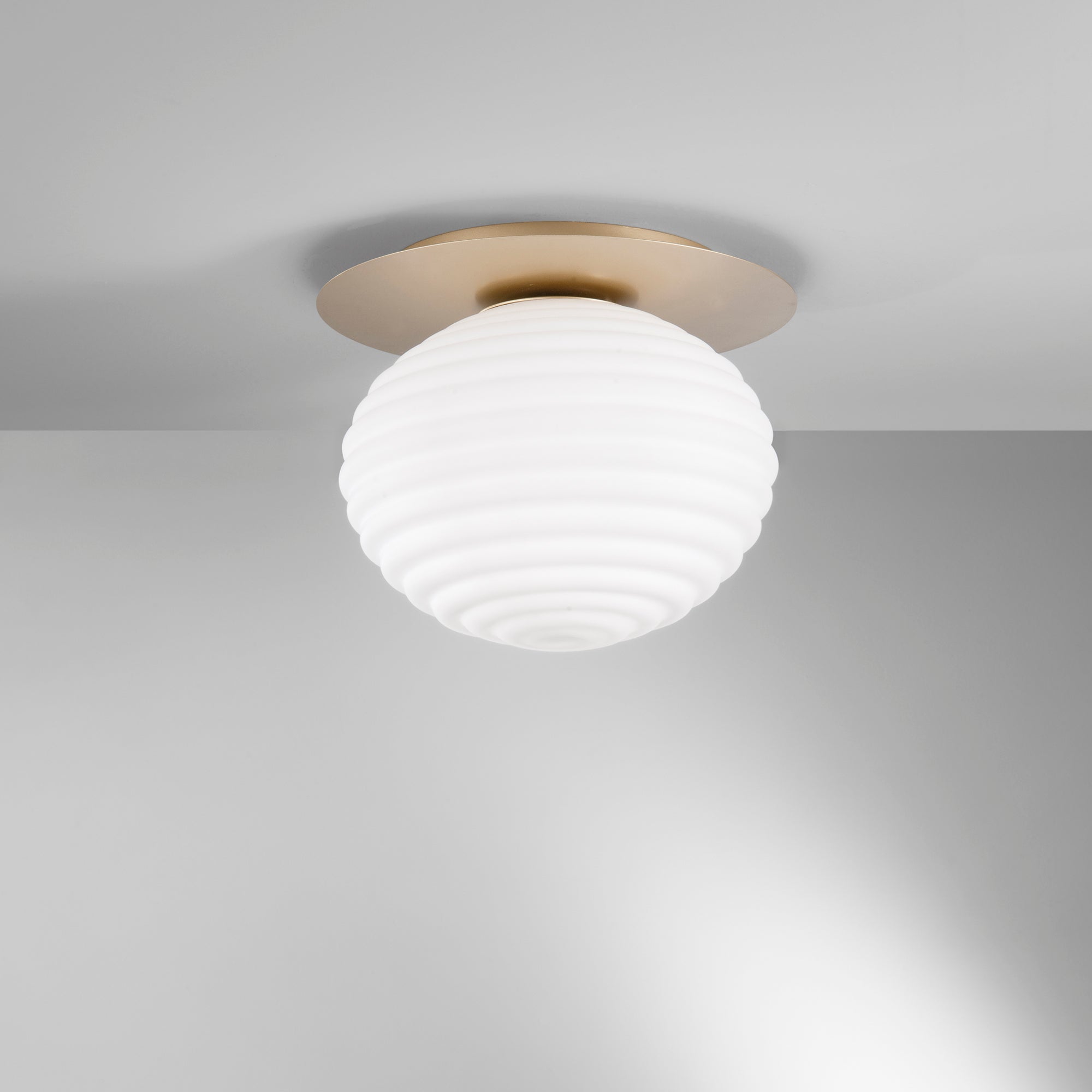 Plafoniera RIPPLE in metallo con diffusore in vetro - FT-FeelThe