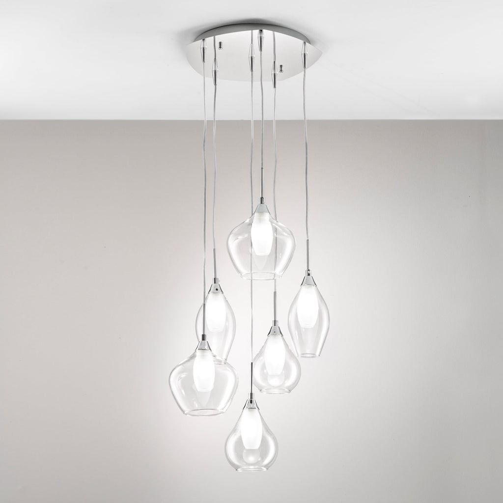 Lampadario a sospensione SKYLINE (6xG9) - FT-FeelThe