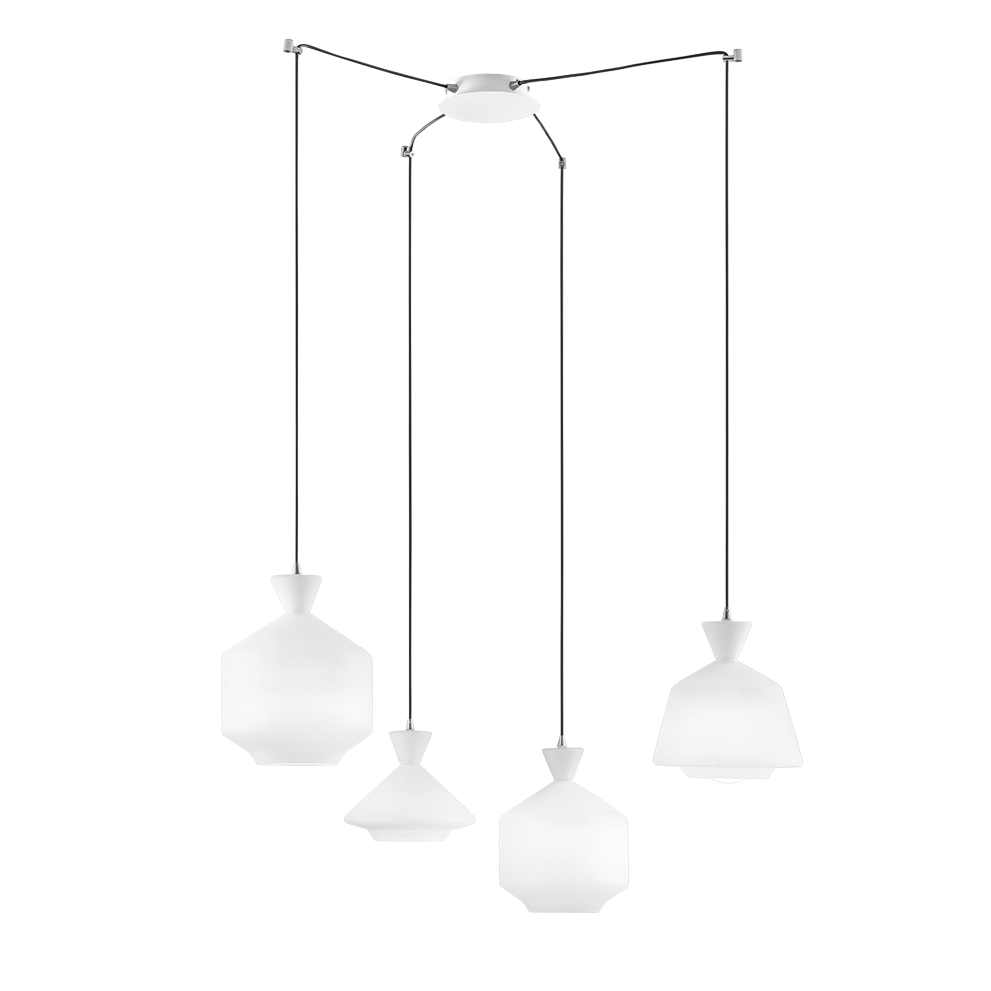 Lampadario a sospensione SUGAR, quattro diffusori - FT-FeelThe