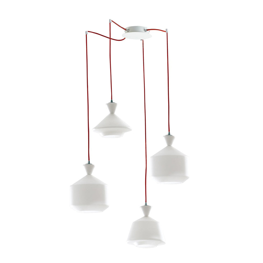 Lampadario a sospensione SUGAR, quattro diffusori - FT-FeelThe