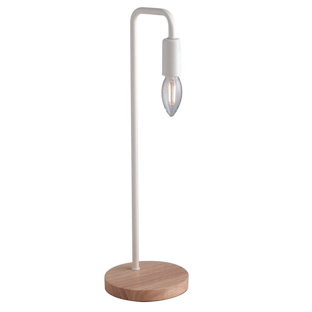 Lampada da tavolo SUSHI in metallo con base in legno naturale - FT-FeelThe
