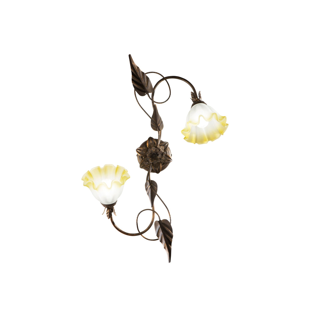 Plafoniera TRISTANO in metallo marrone con diffusori in vetro - FT-FeelThe
