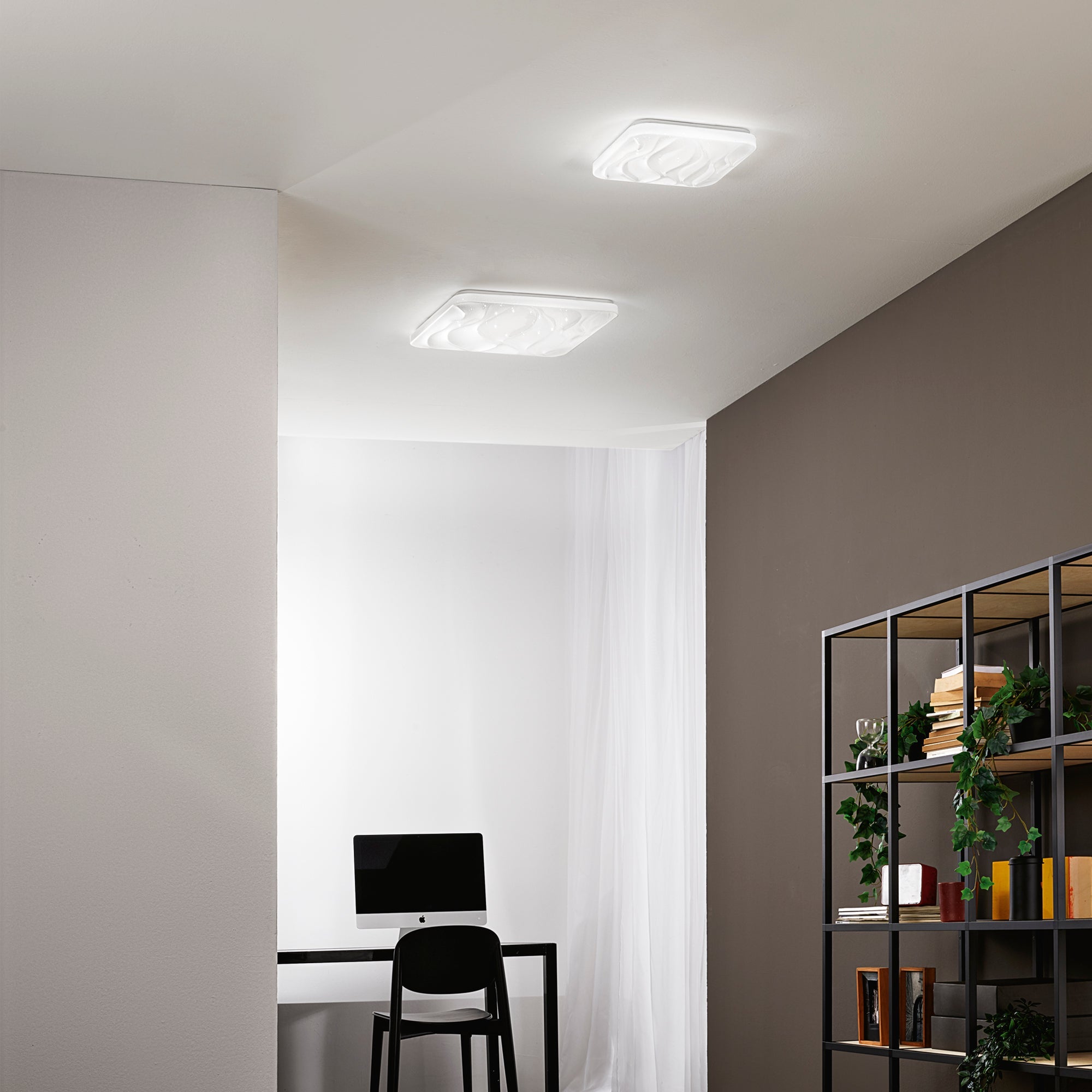 Plafoniera WAVE con interruttore CCT, Wi-Fi e telecomando incluso. - FT-FeelThe