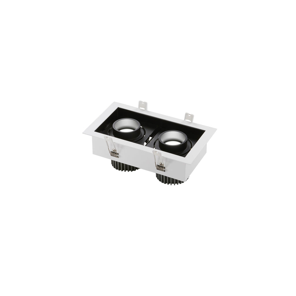 Incasso LED APOLLO antiriflesso con due luci spot orientabile - FT-FeelThe