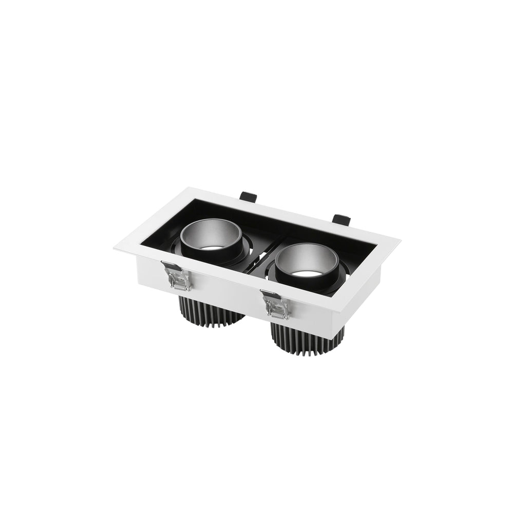 Incasso LED APOLLO antiriflesso con due luci spot orientabile - FT-FeelThe