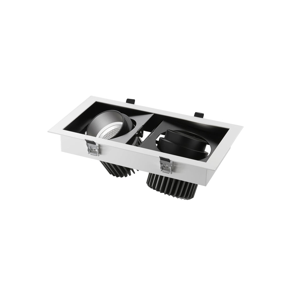 Incasso LED APOLLO antiriflesso con due luci spot orientabile - FT-FeelThe