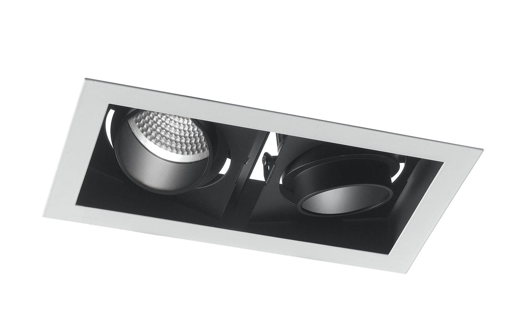 Incasso LED APOLLO antiriflesso con due luci spot orientabile - FT-FeelThe