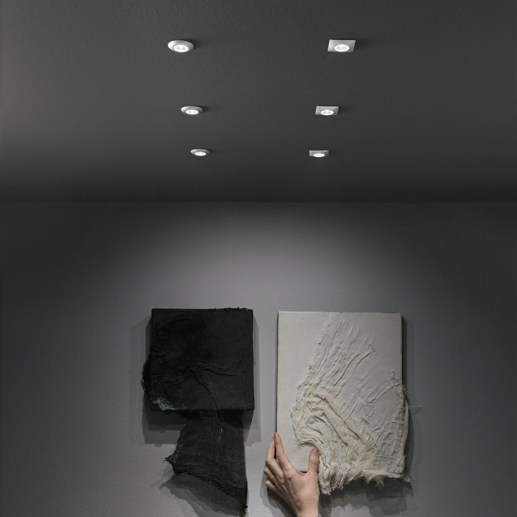 Kit 3 incassi LED ASSO in alluminio argento - FT-FeelThe