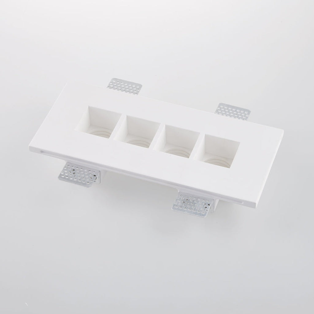 Incasso HIVE in gesso bianco verniciabile con quattro punti luce - FT-FeelThe
