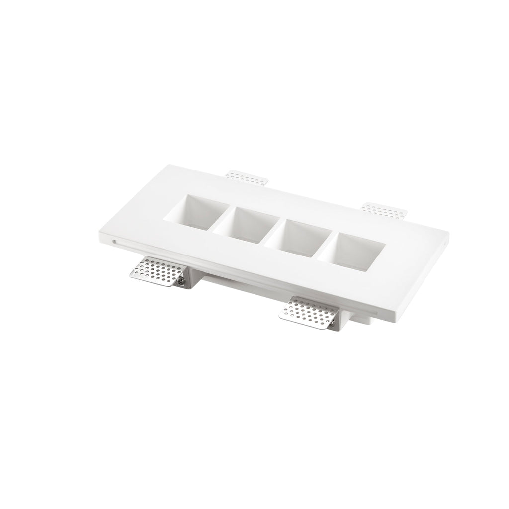 Incasso HIVE in gesso bianco verniciabile con quattro punti luce - FT-FeelThe