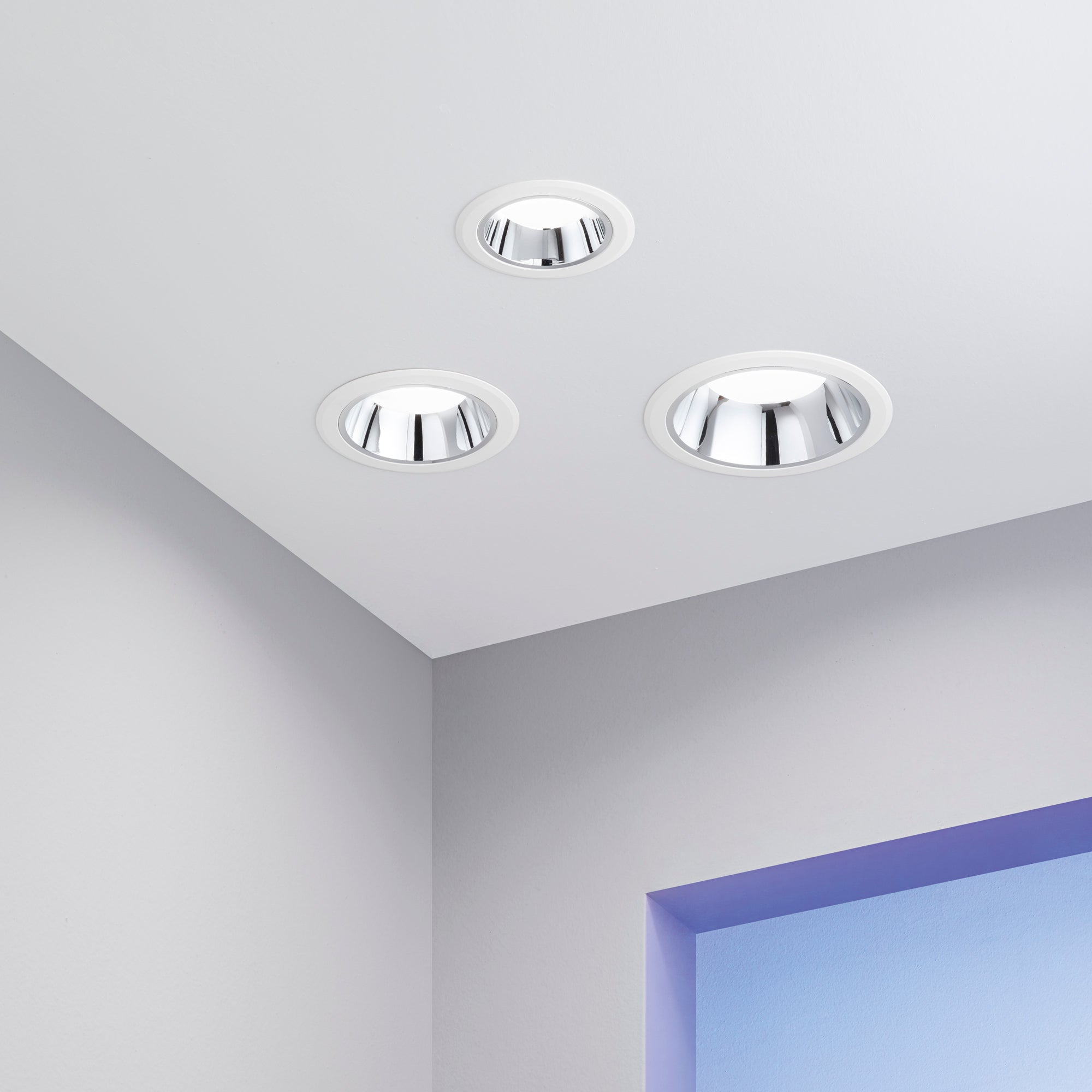 Incasso LED MACK con luce antiabbagliamento con riflettore cromato  - FT-FeelThe