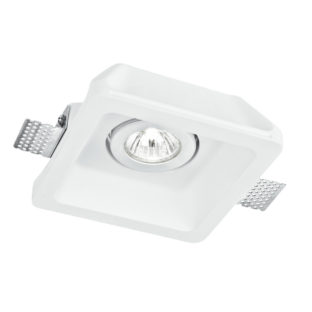 Incasso MORGANA quadrato in gesso bianco verniciabile orientabile - FT-FeelThe