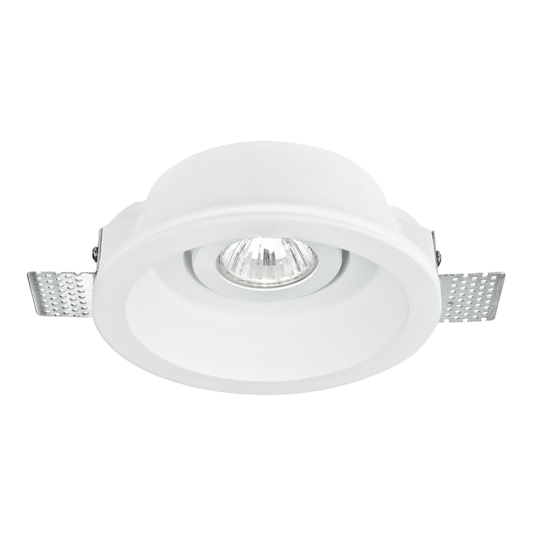 Incasso MORGANA rotondo in gesso bianco verniciabile orientabile - FT-FeelThe